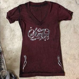 Sinful V Neck Shirt
